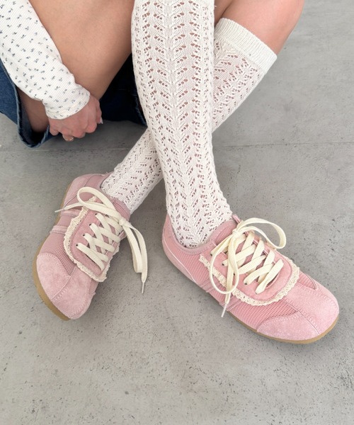 SOLLON.（ソルロン） スニーカー 「靴紐2種set」フリルレース