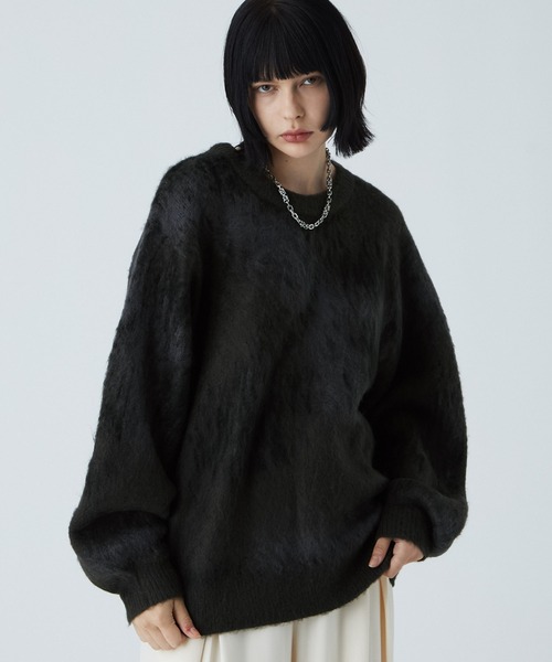 VELNUS セーター ニット 「VELNUS」Abstract loose shaggy design knit