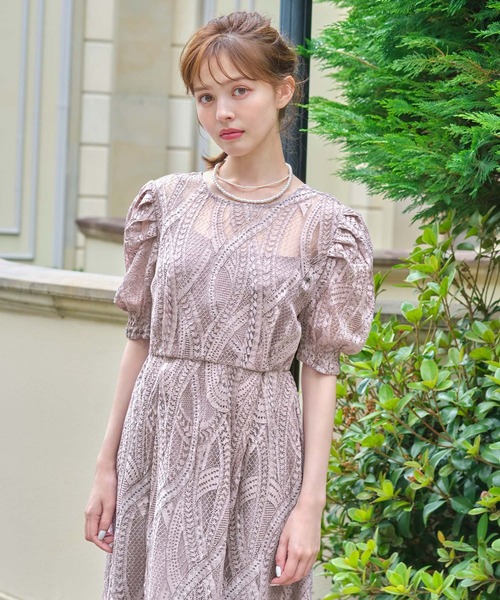 「GIRL」 半袖ワンピース M ブルーグレー レディース_画像6