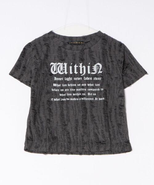 tシャツ 「ダメージ加工×英字ロゴ」エモTシャツ レディース : ZOZOTOWN