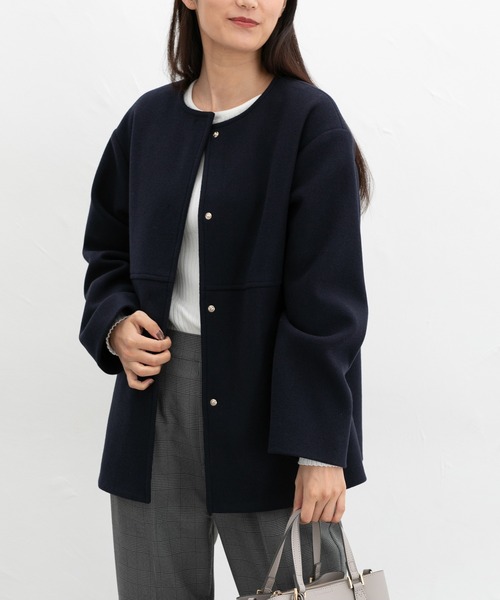 Honeys（ハニーズ） 「GLACIER」ノーカラージャケット M ネイビー