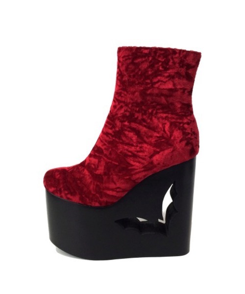 Charla Tedrick ブーツ デザインヒール 厚底ショートブーツ レディース