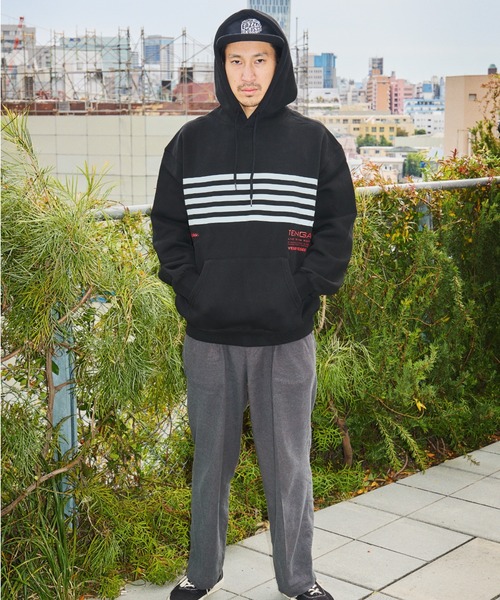 TENGA（テンガ） パーカー Tenga x Y.E.S Stripe Hoodie Black メンズ