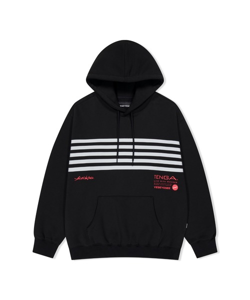 TENGA（テンガ） パーカー Tenga x Y.E.S Stripe Hoodie Black メンズ