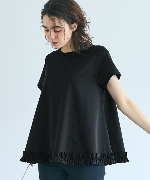 coca（コカ） tシャツ フリルヘムAライントップス レディース