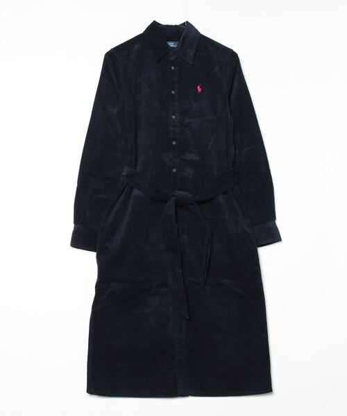 POLO RALPH LAUREN シャツワンピース コーデュロイ ベルテッド