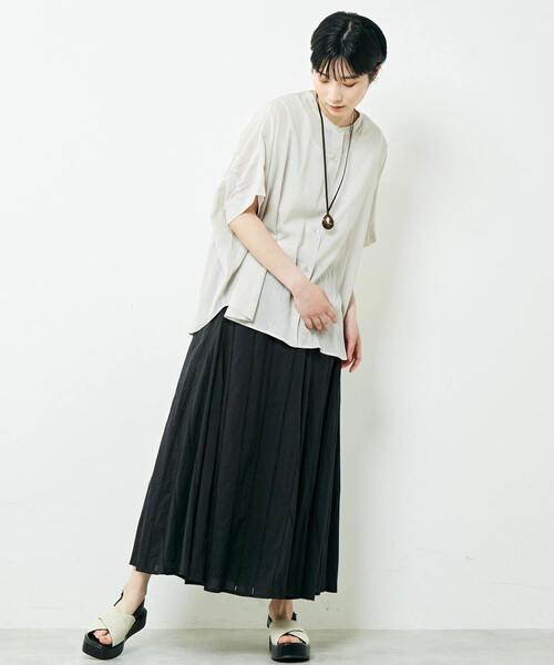 「MELROSE claire」 半袖ブラウス FREE レッド レディース_画像2