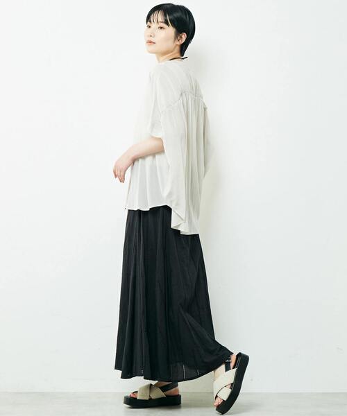 「MELROSE claire」 半袖ブラウス FREE レッド レディース_画像3