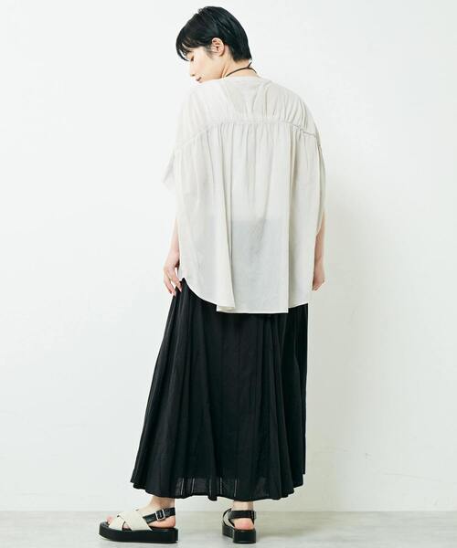 「MELROSE claire」 半袖ブラウス FREE レッド レディース_画像5