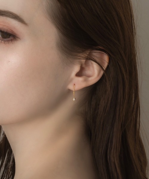 muku ピアス PIERCE / DROP ZIRCONIA レディース : ZOZOTOWN