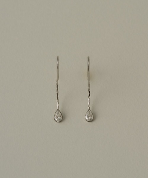 muku ピアス PIERCE / DROP ZIRCONIA レディース : ZOZOTOWN