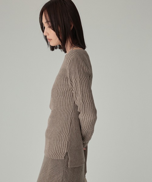 BABYLONE（バビロン） ニット セーター シアリングガーターニットプル