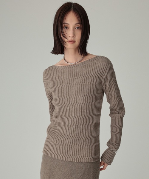 BABYLONE（バビロン） ニット セーター シアリングガーターニットプル