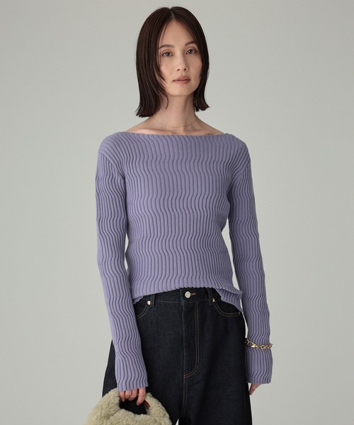 BABYLONE（バビロン） ニット セーター シアリングガーターニットプル