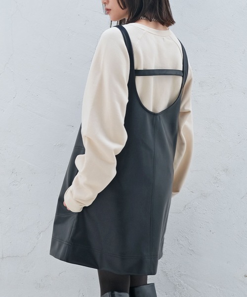 AKTE（アクテ） ワンピース フェイクレザーミニワンピース : ZOZOTOWN