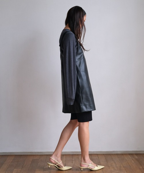 AKTE（アクテ） ワンピース フェイクレザーミニワンピース : ZOZOTOWN