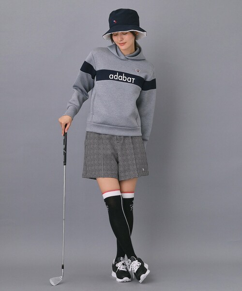 パンツ 「ADABAT NAVY」ハイブリッドダウンキュロット レディースの画像