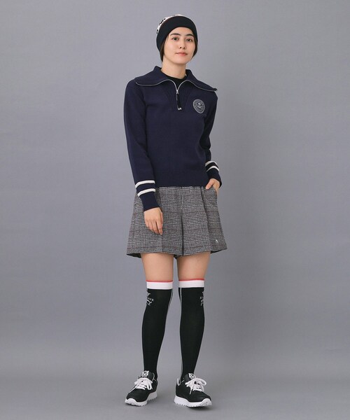パンツ 「ADABAT NAVY」ハイブリッドダウンキュロット レディースの画像