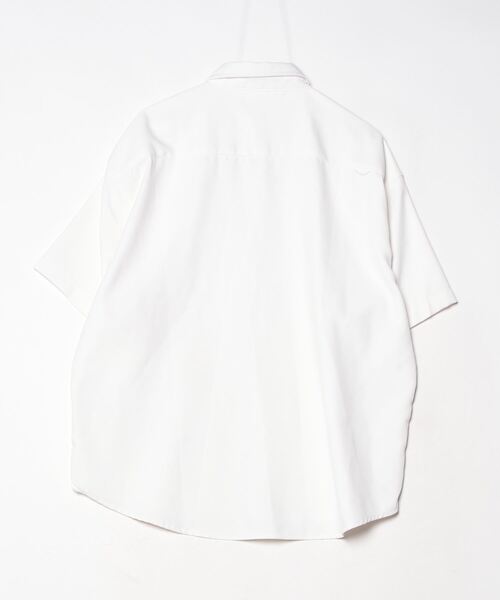 「ANPAS」 「lit up」半袖シャツ L ホワイト メンズ_画像2