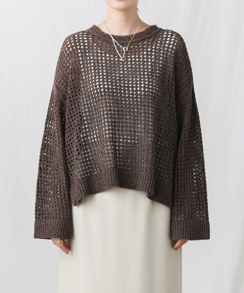 「Gready Brilliant」 「huitieme nid」長袖ニット FREE ブラウン レディース_画像6