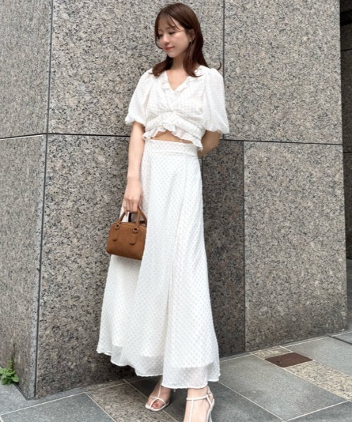 SNIDEL（スナイデル） ロングスカート 0 アイボリー レディース  