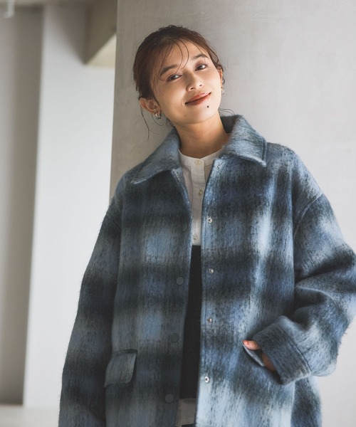 studio CLIP（スタディオクリップ） コート アウター シャギーチェック