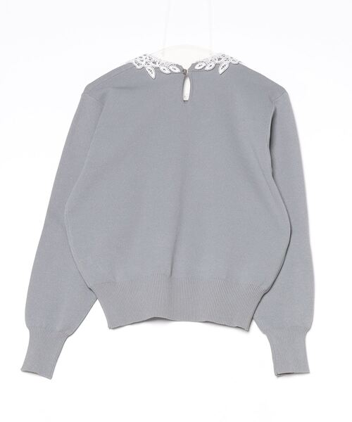 レディースサイズL 未着用⭐️Resurrectoin セーターカラーグレー green label relaxing（グリーンレーベルリラクシング） 長袖ニット