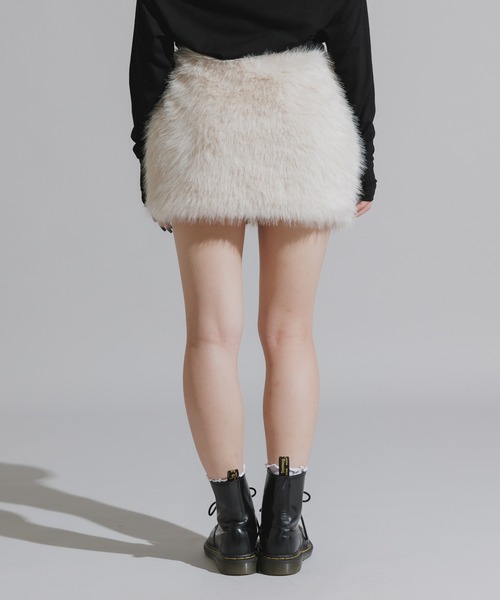Chick スカート Faux Fur Knit Mini Skirt / フェイクファーニットミニ