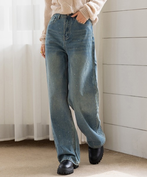 DAY CLOSET ジーンズ デニム デニムパンツ 「ウォッシュ加工/穿くだけ