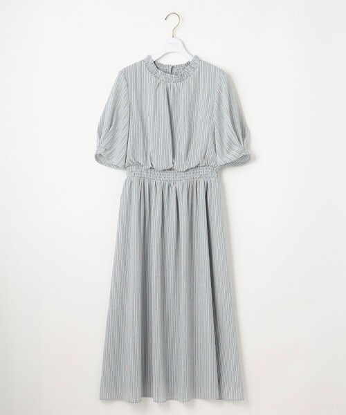 「ANY SIS」 半袖ワンピース 1 ベージュ レディース_画像6