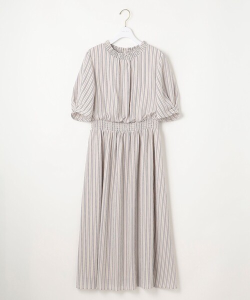 「ANY SIS」 半袖ワンピース 1 ベージュ レディース_画像7