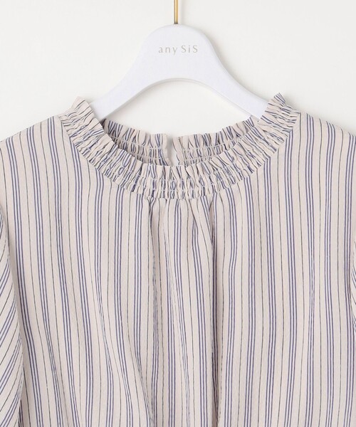 「ANY SIS」 半袖ワンピース 1 ベージュ レディース_画像9