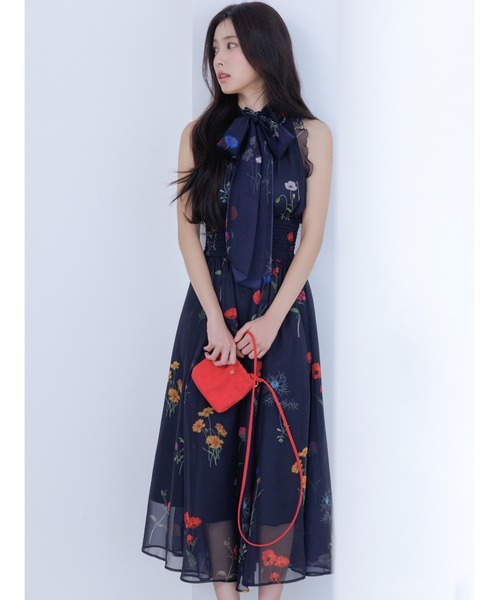 SNIDEL（スナイデル） ノースリーブワンピース 0 ネイビー レディース