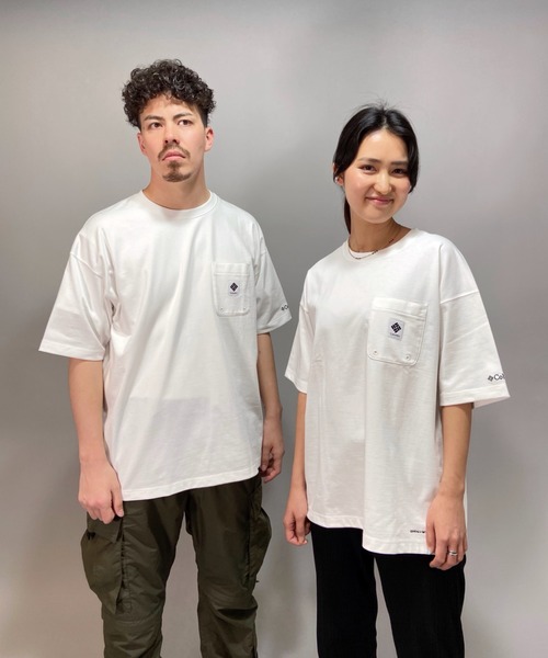 「Columbia」 半袖Tシャツ L ベージュ メンズ_画像6