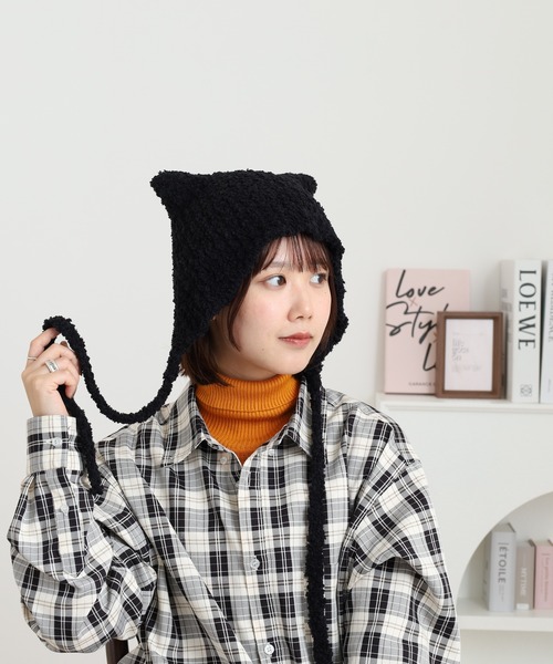 Fabulous（ファビュラス） ニット帽 ニットキャップ 猫耳ニット帽