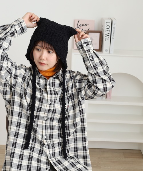 Fabulous（ファビュラス） ニット帽 ニットキャップ 猫耳ニット帽