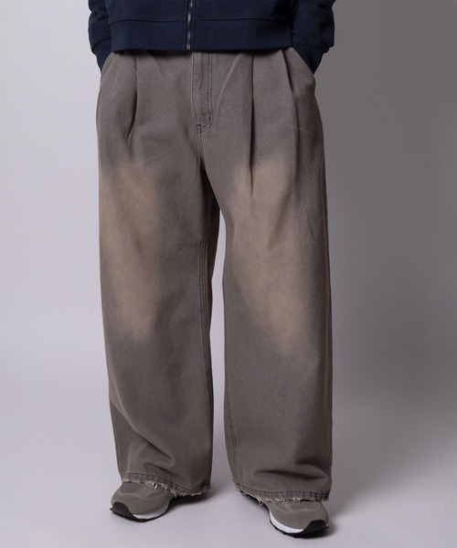 ワイドパンツ ジーンズ デニム デニムパンツ 「78」ブラスト加工