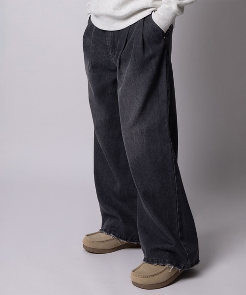 ワイドパンツ ジーンズ デニム デニムパンツ 「78」ブラスト加工