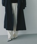 ワイドパンツ スラックス パンツ ノータックス...の詳細画像5