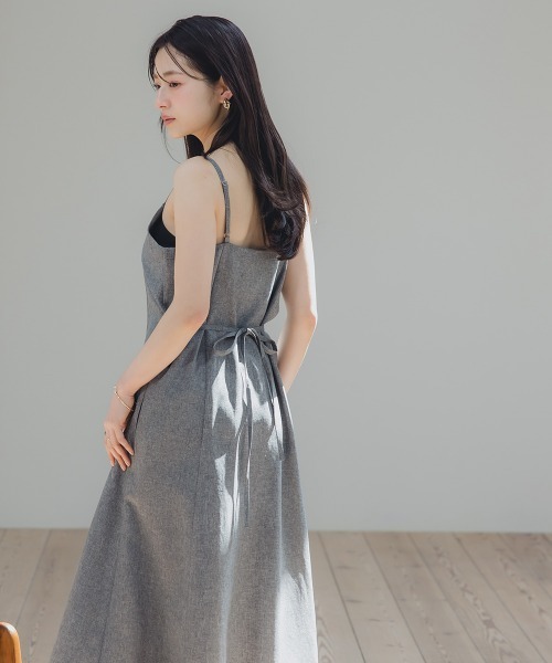 「Petitjo」 キャミソールワンピース - グレー レディース_画像3