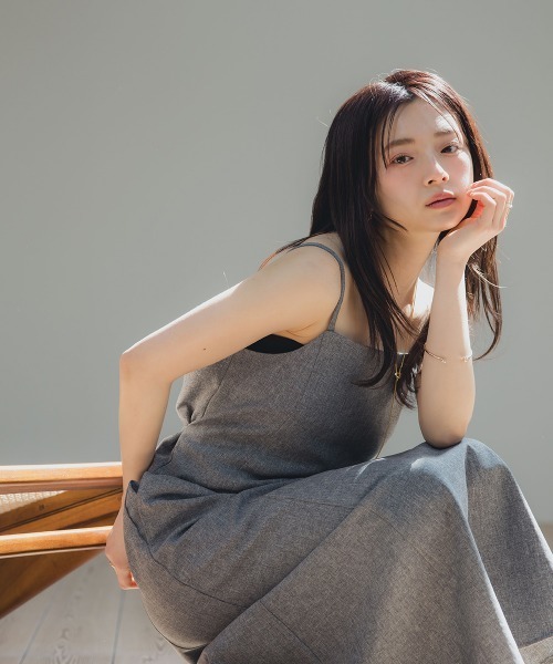 「Petitjo」 キャミソールワンピース - グレー レディース_画像7