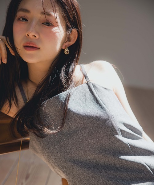 「Petitjo」 キャミソールワンピース - グレー レディース_画像8