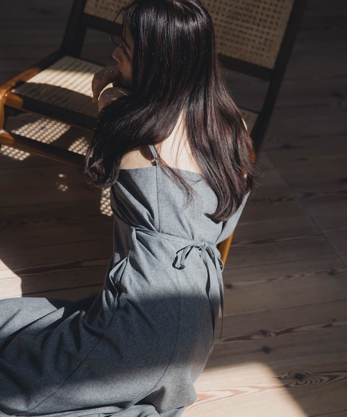 「Petitjo」 キャミソールワンピース - グレー レディース_画像9