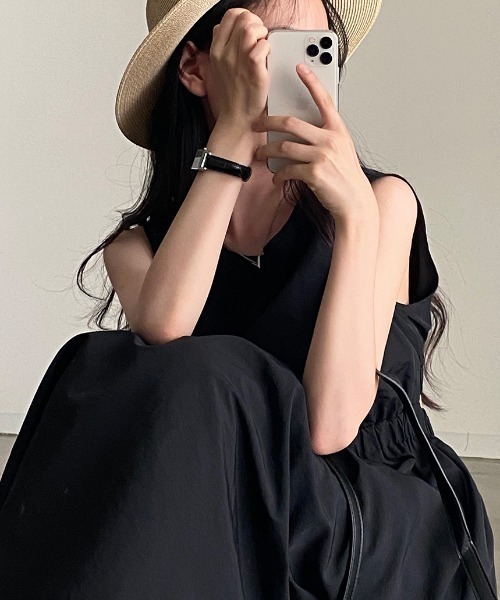 「FREE STYLISTS」 「clockworkorange」ノースリーブワンピース FREE ブラック レディース_画像3