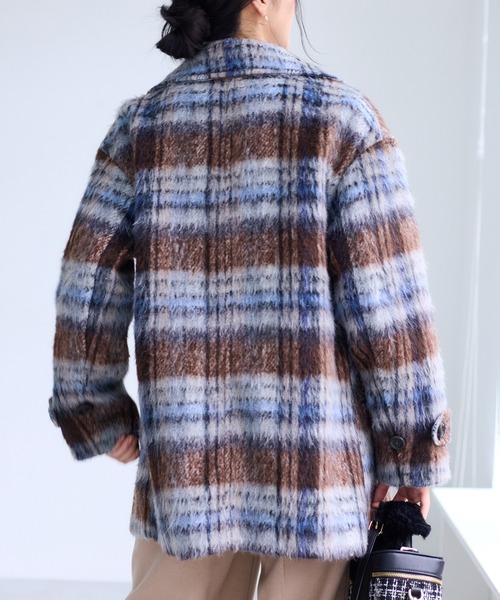 VIS（ビス） ピーコート pコート 「WEB限定」シャギーミディ丈Pコート