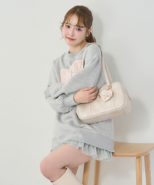 one after another NICE CLAUP ボストンバッグ ハートミラー付き