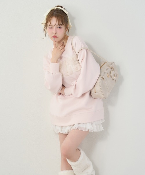 one after another NICE CLAUP ボストンバッグ ハートミラー付き