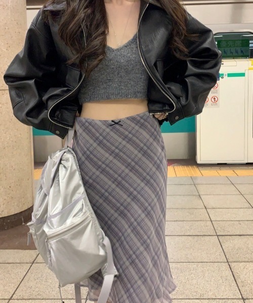 「almo」 「burlesque」スカート SMALL グレー レディース_画像9