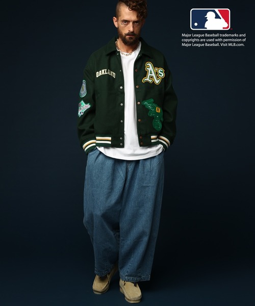 SKOOKUM（スクーカム） スタジャン M グリーン メンズ : ZOZOTOWN