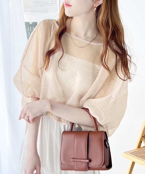 「classicalelf」 7分袖ブラウス X-LARGE ベージュ レディース_画像2